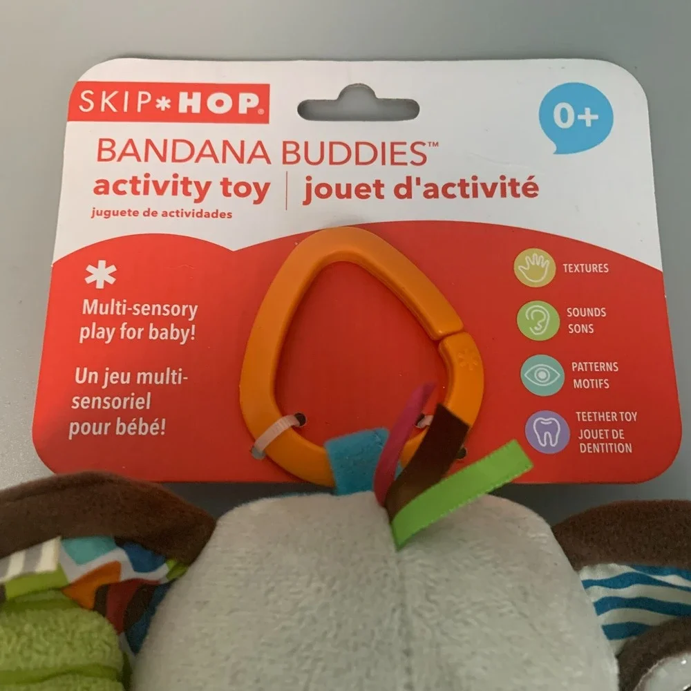 Skip Hop Bandana Buddies Activity Elephant Baby Toy 306202 Multi-Sensory Teether